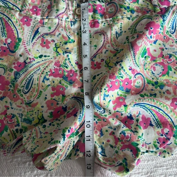 2 - crown & ivy Pink and Green Women's Shorts 14 - Picture 6 of 10
